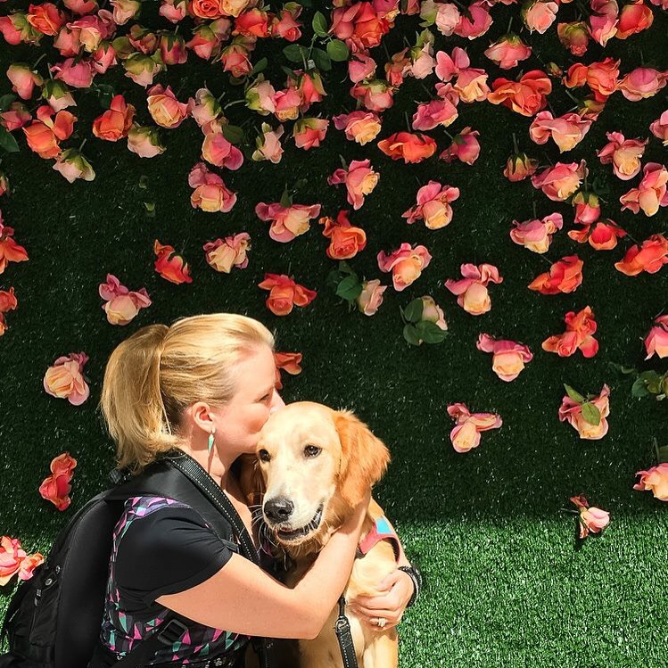 Karen with Lola, Assistance Dog in Training